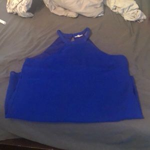 Navy blue halter dress